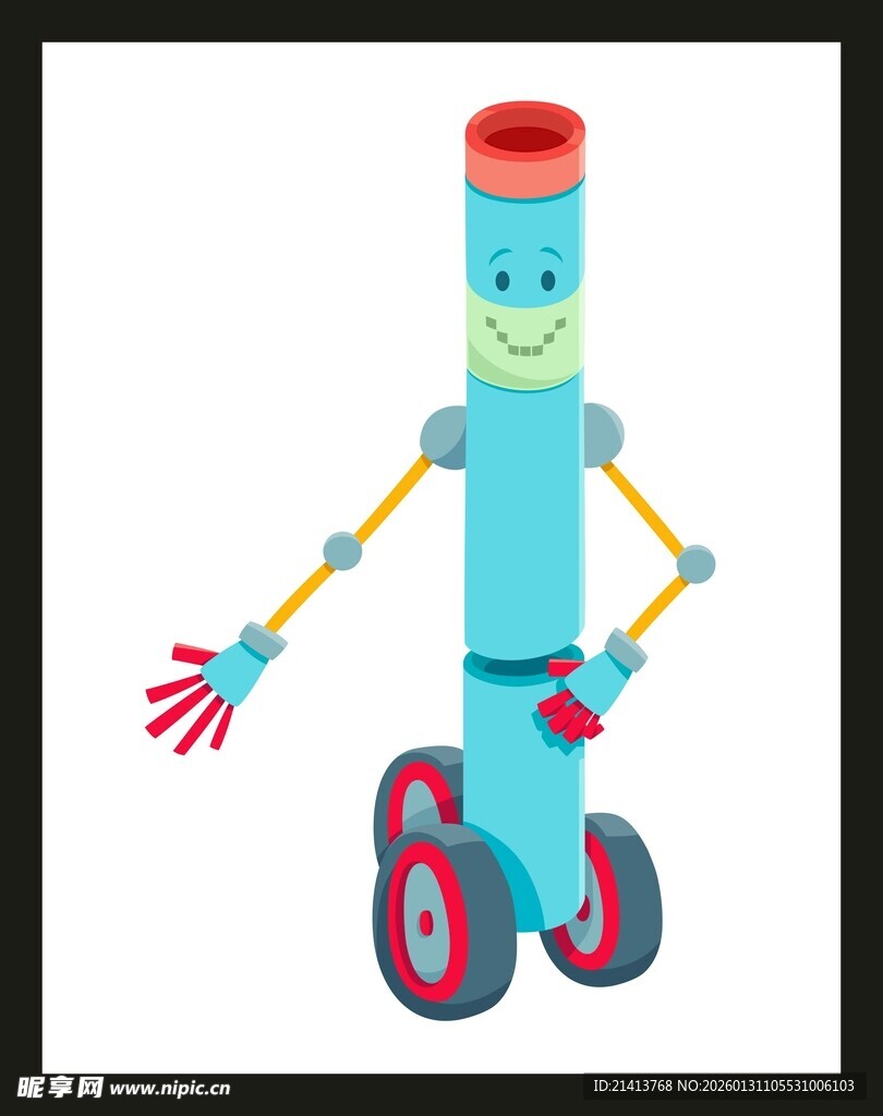 可爱蓝色机器人玩具