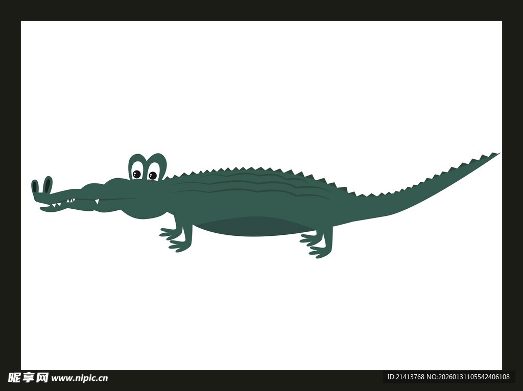 卡通鳄鱼插画