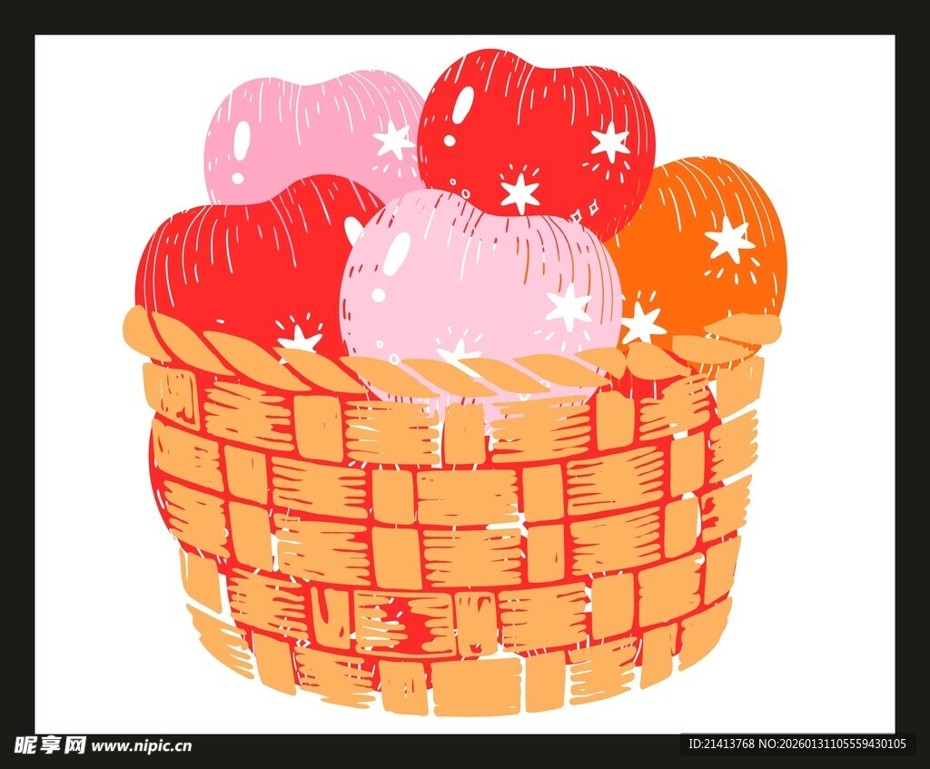 装满糖果的编织篮