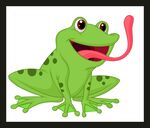 可爱青蛙吐舌萌态