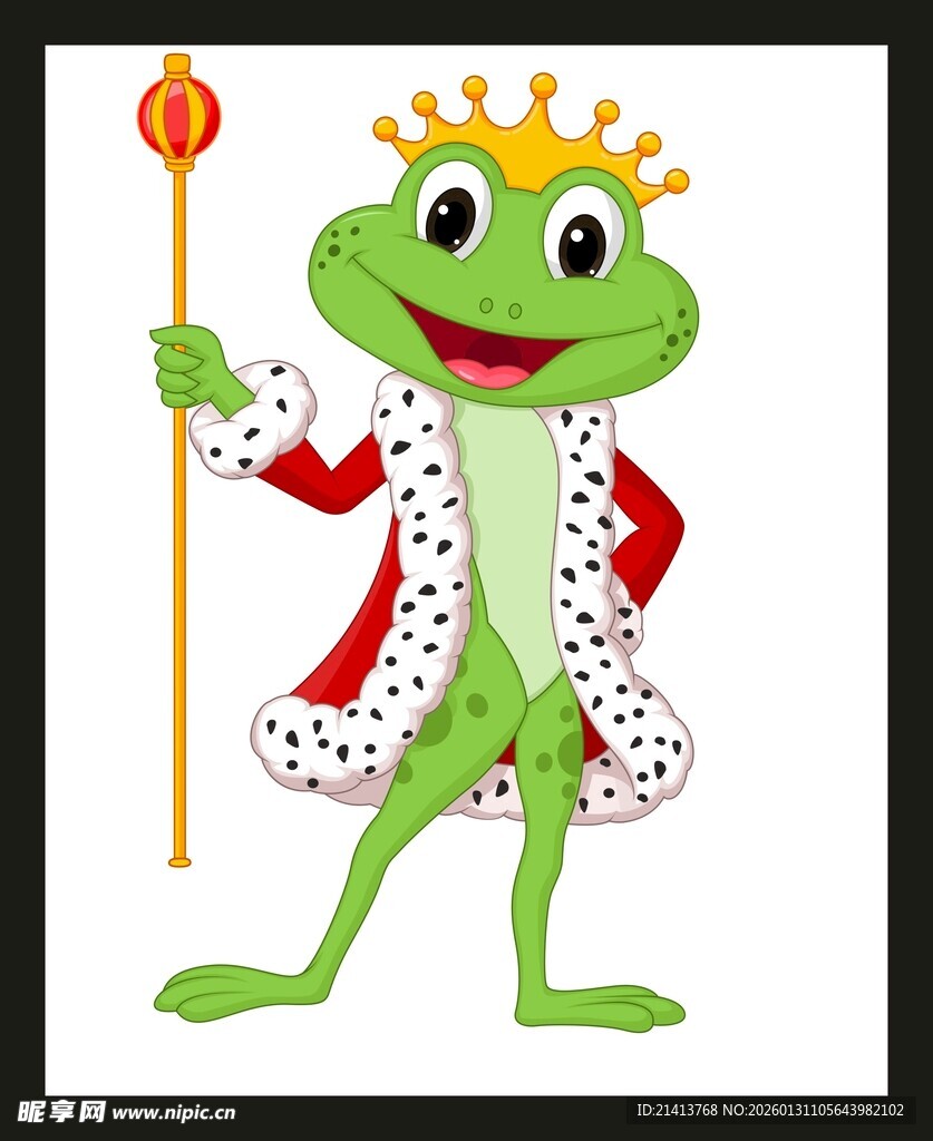 青蛙国王形象插画