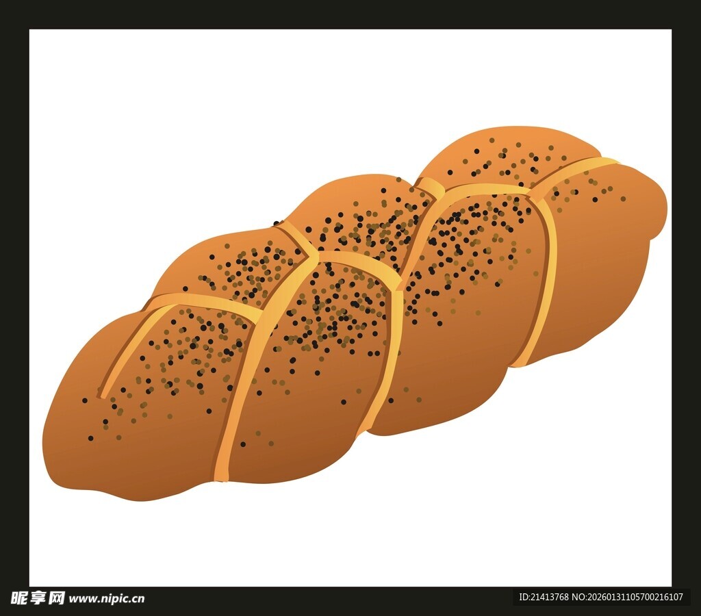 美味全麦面包插画