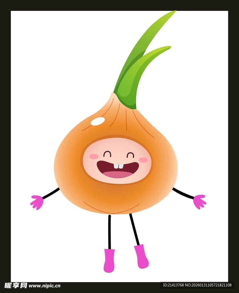 可爱拟人化洋葱卡通形象