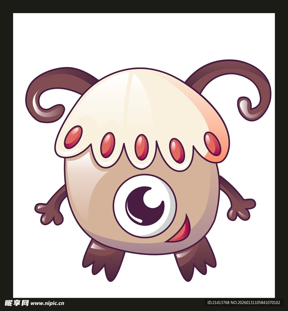 可爱卡通小怪物形象