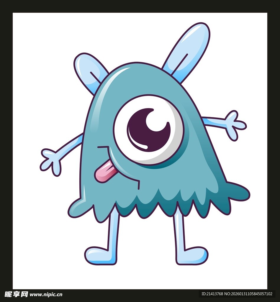 可爱卡通小怪物形象