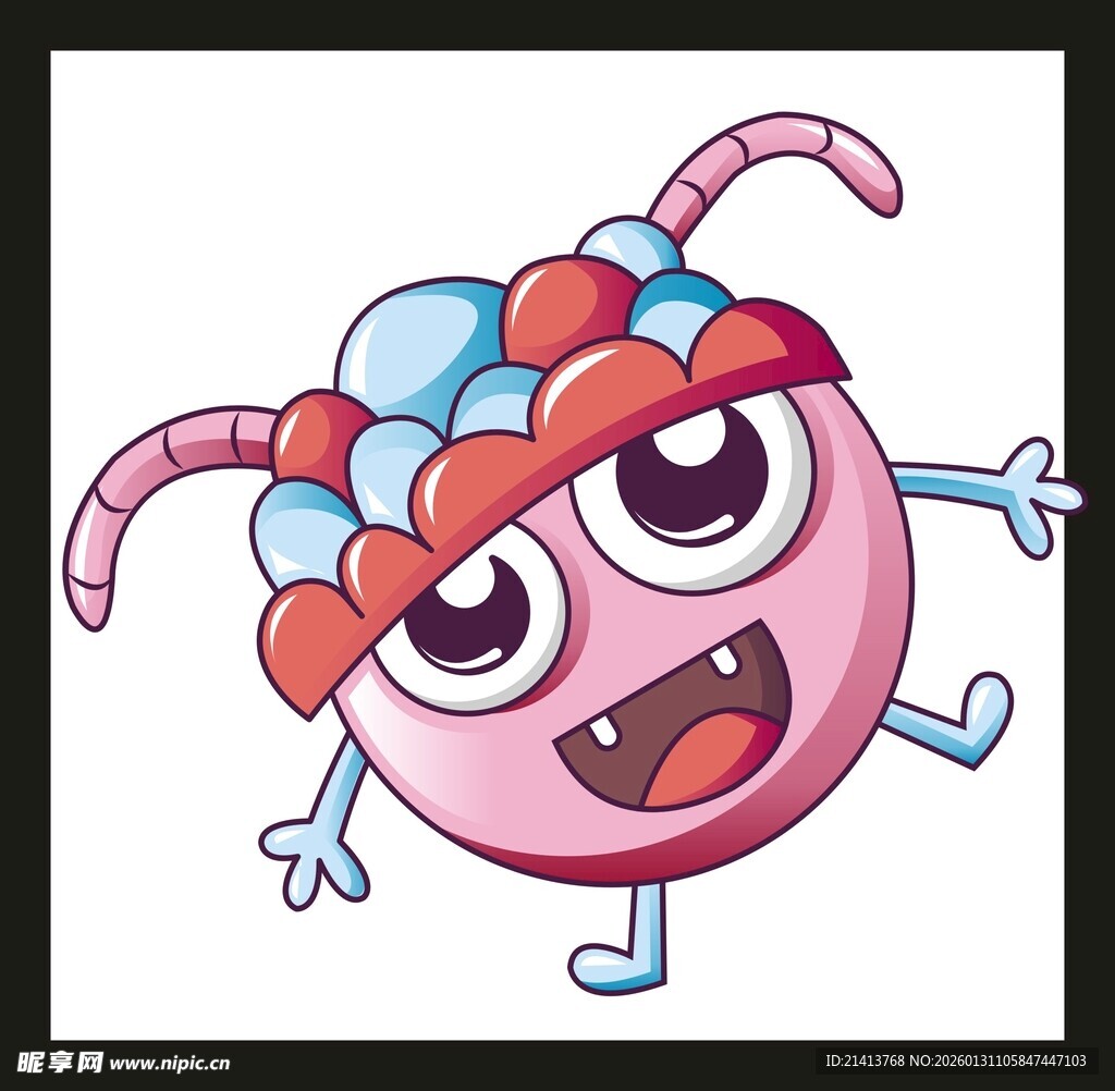 花瓶中的多彩花卉插画