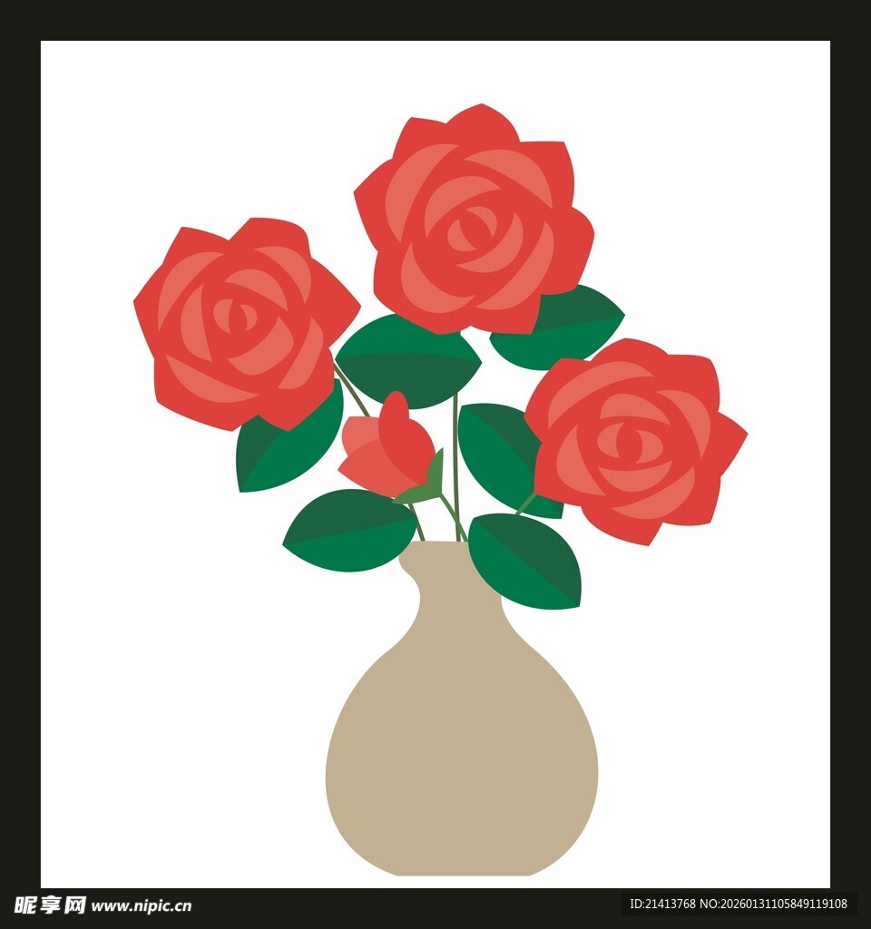 蓝色花瓶中的黄色花朵