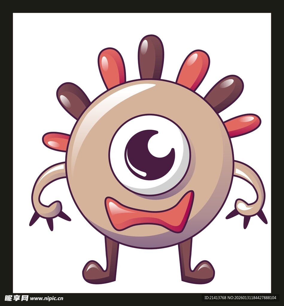 可爱独眼小怪物形象