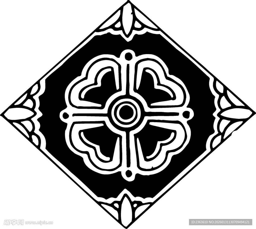 传统中式几何花纹图案