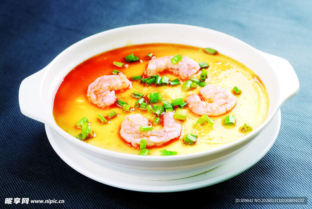 鲜虾金汤美食诱人