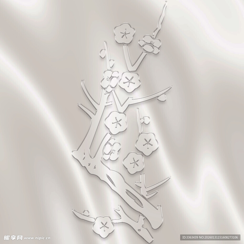 水晶梅花素材