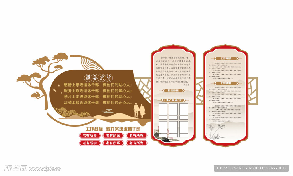 退休干部文化墙