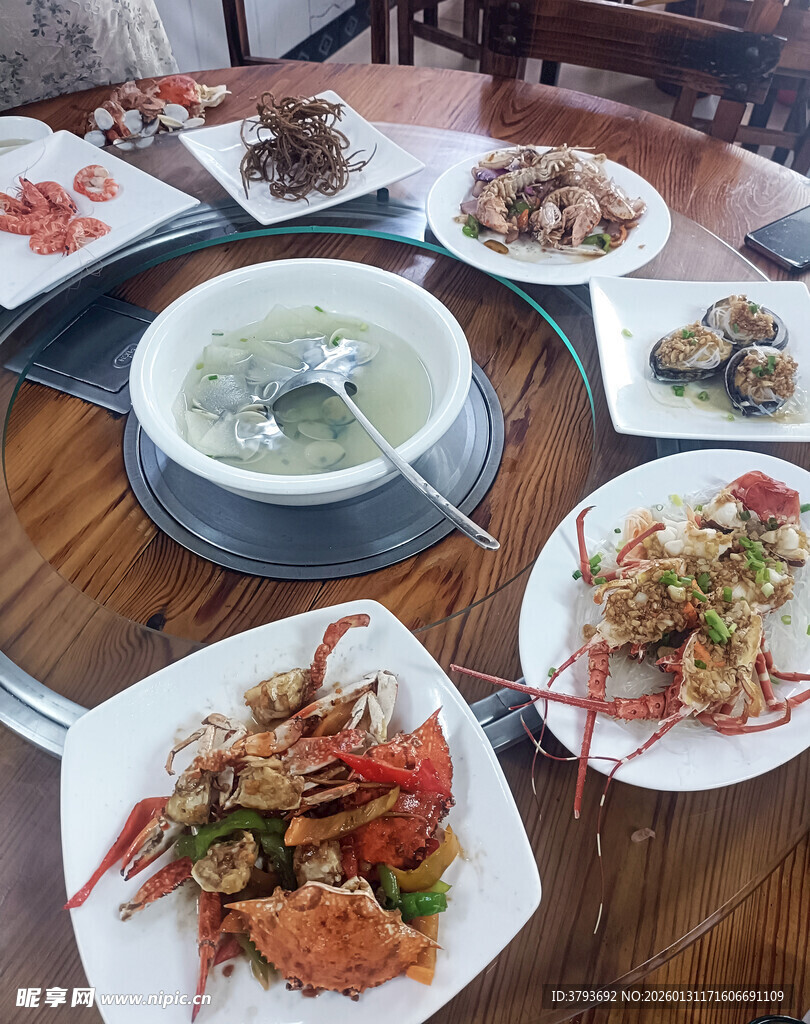 海鲜 丰盛中式海鲜美食盛宴