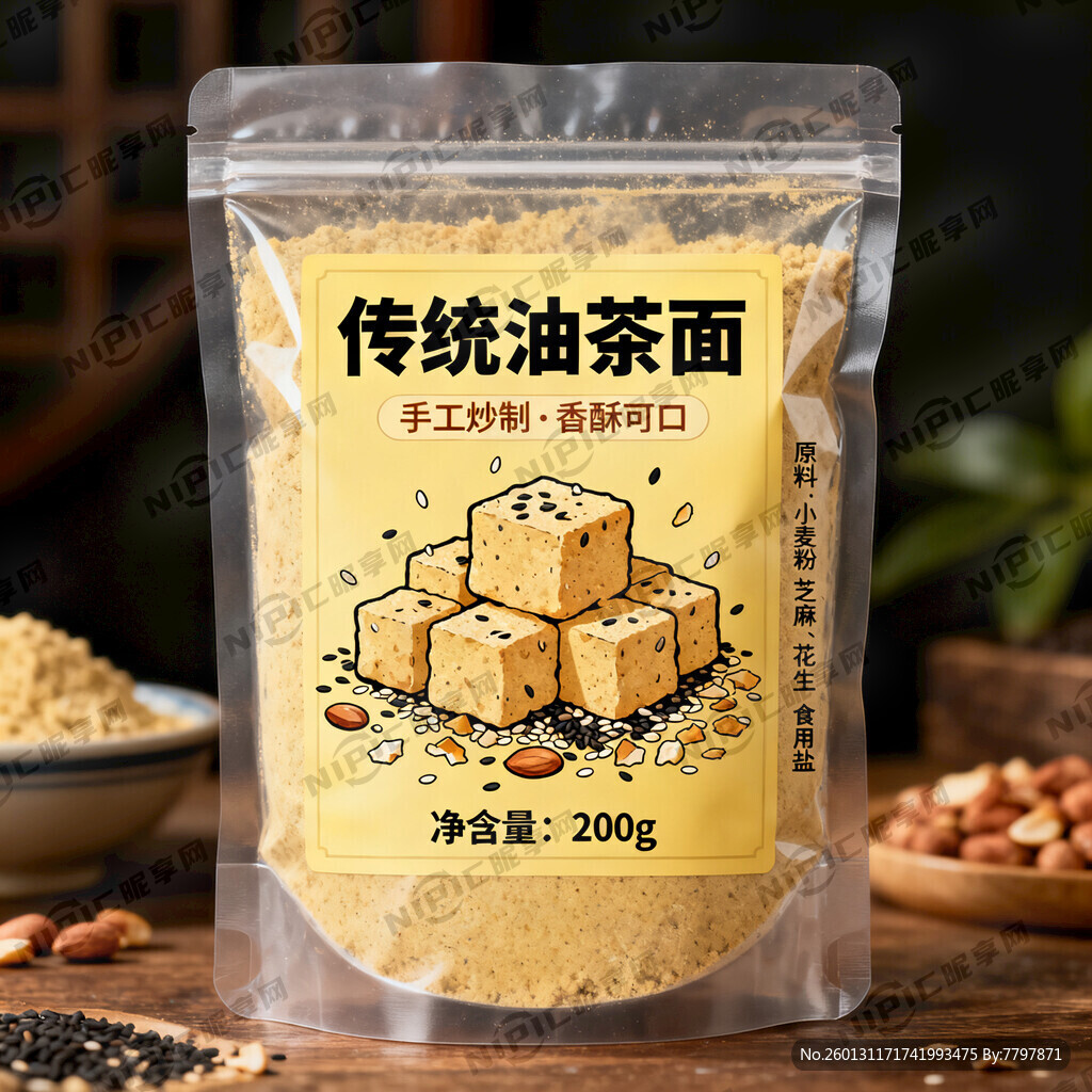 油茶面塑料包装袋设计图