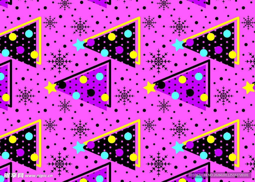 粉色背景彩旗图案设计