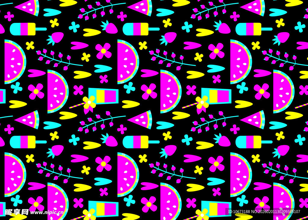 炫彩几何图案背景