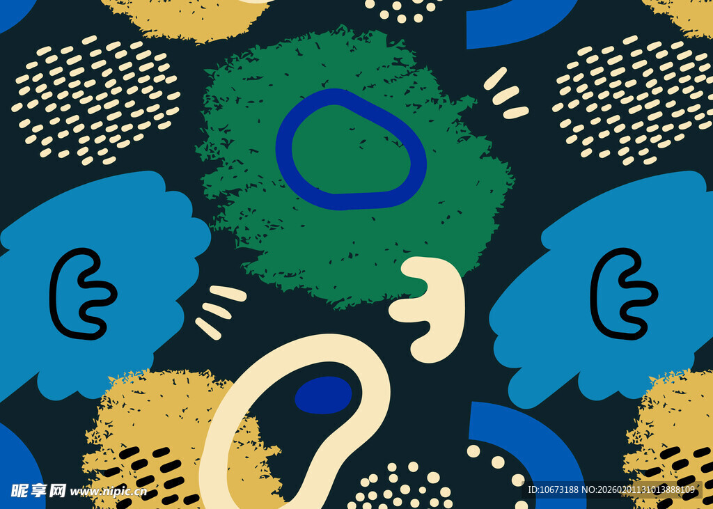 抽象多彩几何图案插画