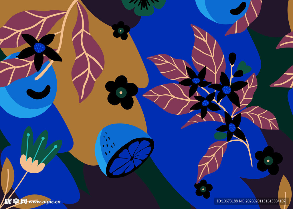 梦幻花卉图案设计