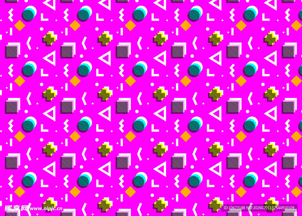 粉色背景多彩图案纹理