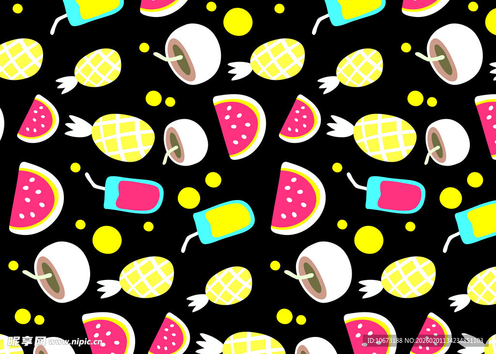 水果图案无缝背景