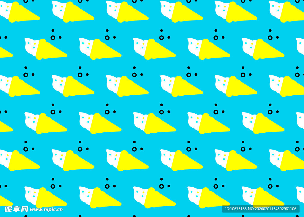 蓝色背景的几何图案设计