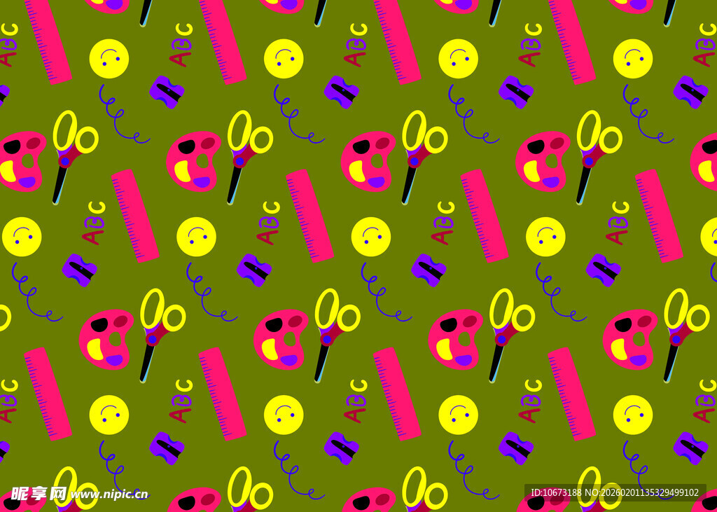 多彩几何图案装饰背景图