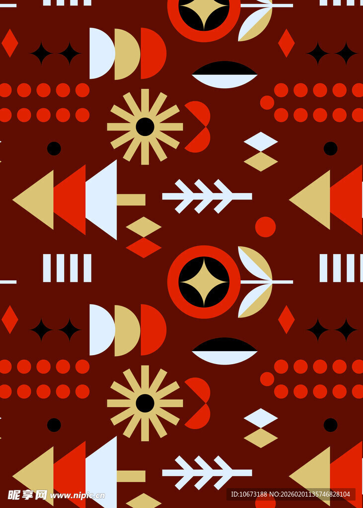 几何图案构成的抽象装饰画