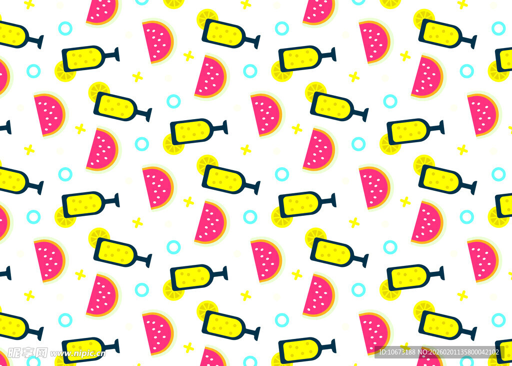 夏日水果眼镜图案背景