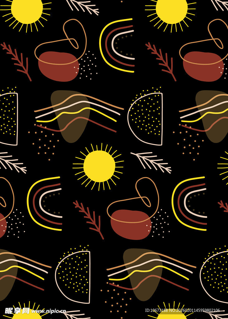 墨西哥美食主题无缝图案