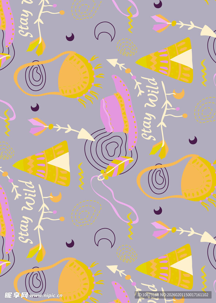 多彩几何图案抽象背景图