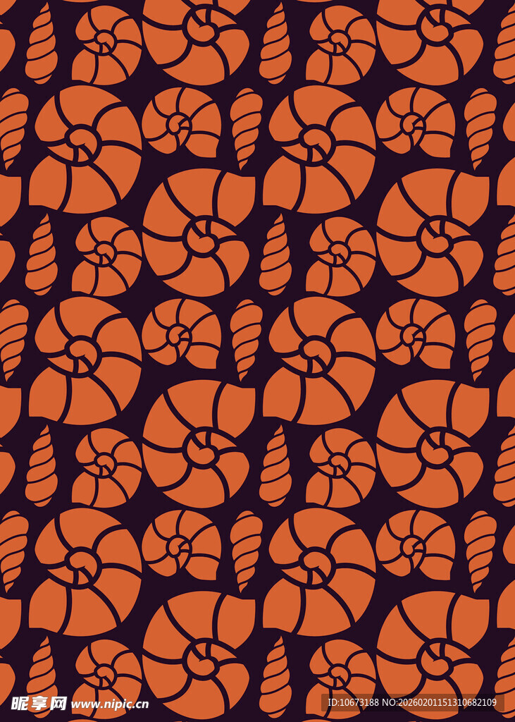 橙色几何花卉图案纹理