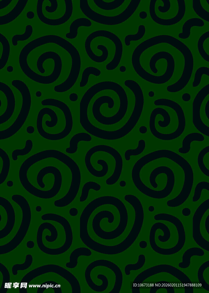 深绿螺旋图案背景纹理