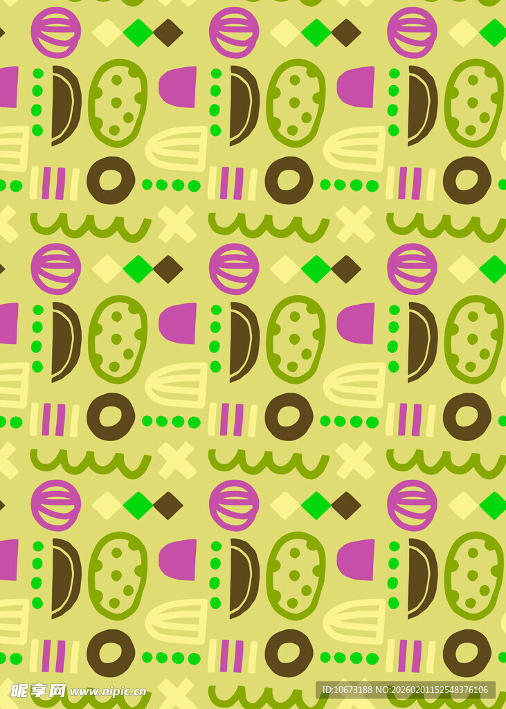 多彩卡通食物图案背景