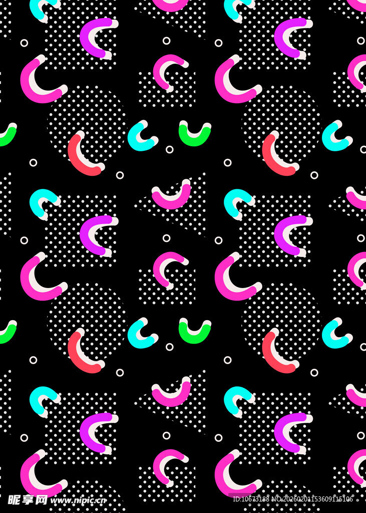 多彩月牙图案背景纹理