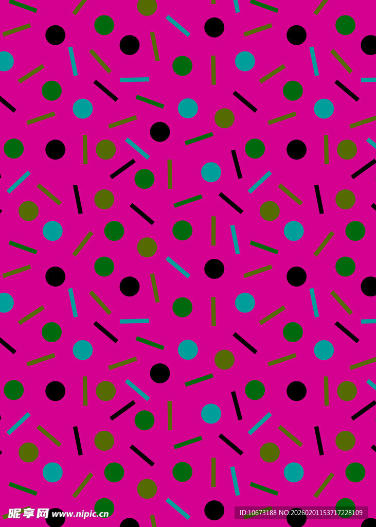 粉色几何波点图案背景