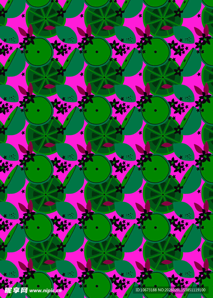 粉绿相间几何图案背景