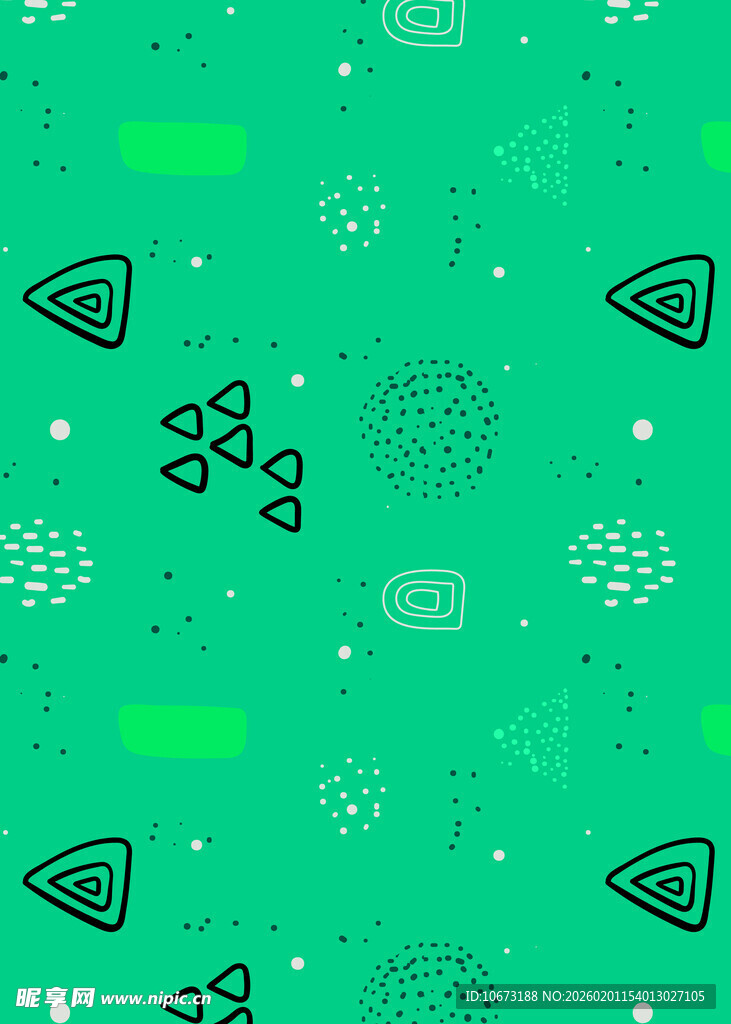 绿色几何图案无缝背景