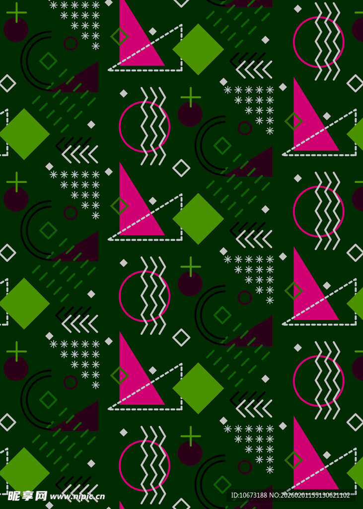 几何图案彩色无缝背景