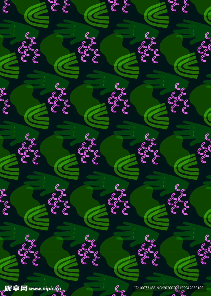 紫色葡萄绿叶图案背景