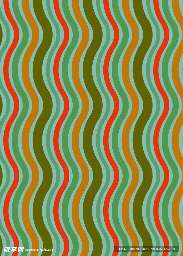 彩色波浪条纹图案背景