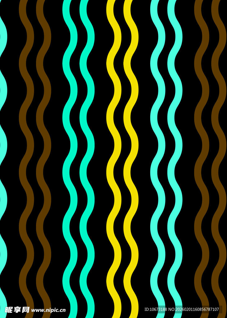 彩色波浪条纹图案背景