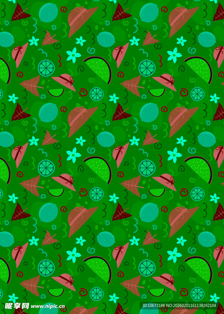 绿色植物图案背景纹理