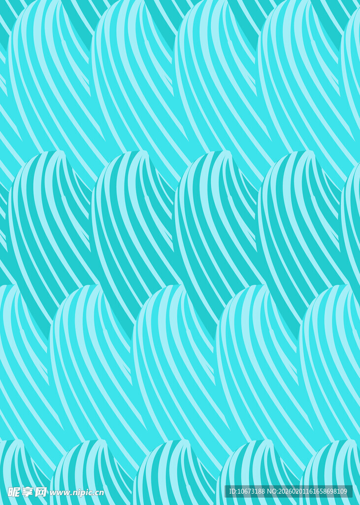 蓝绿色波浪纹理图案