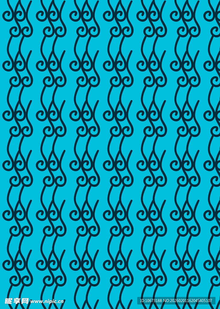 蓝底黑色几何图案纹理