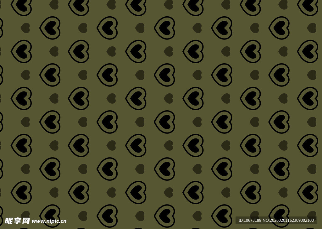 橄榄绿底黑色图案纹理