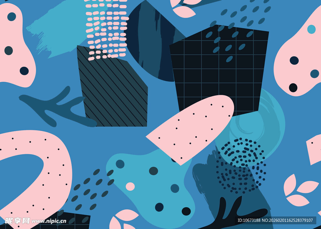 抽象几何图案艺术插画