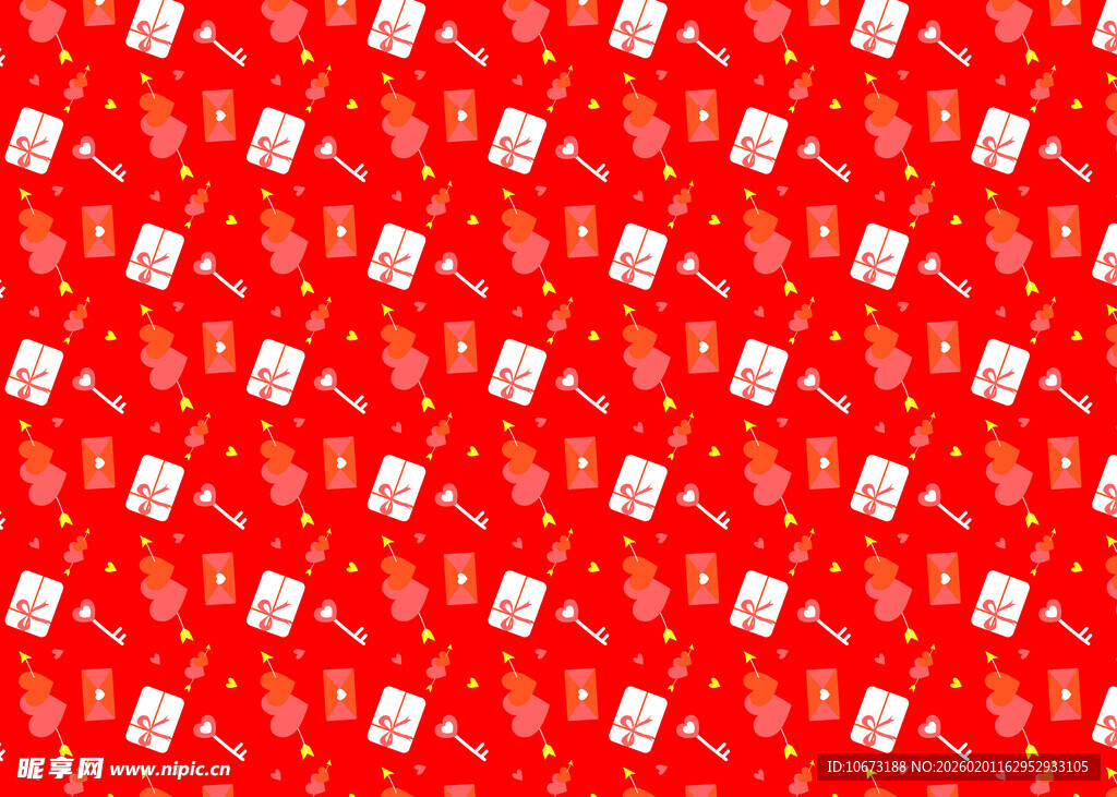 红色礼盒图案背景纹理