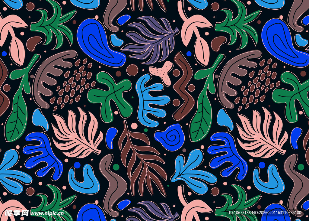 复古植物花卉图案纹理