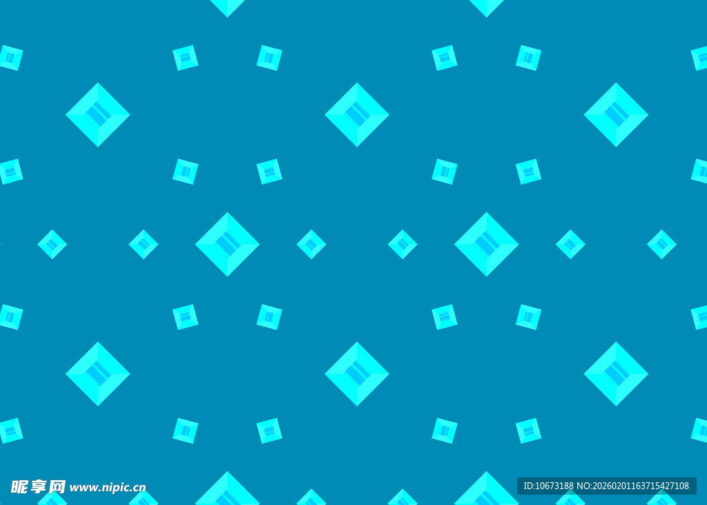 蓝色菱形几何图案背景