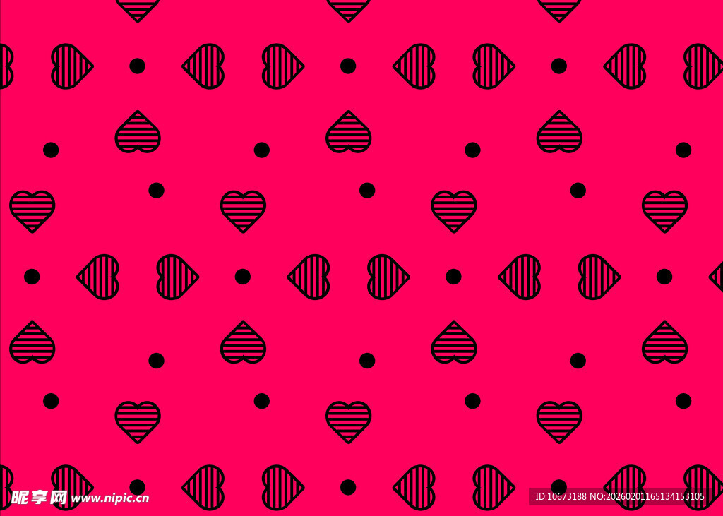 粉色爱心图案背景